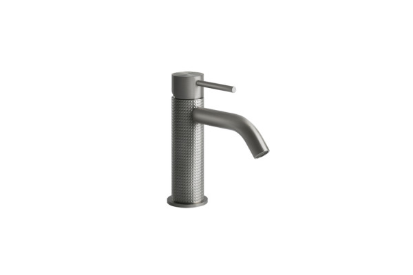 GESSI 316 Смеситель для раковины на 1 отверстие без донного клапана излив 123мм цвет: steel brushed 54402#239