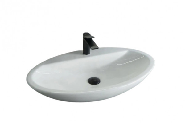 Накладная раковина Gid N9435 73х41.5 белая овальная, цвет белый