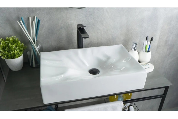 Накладная раковина Gid N9461 57.5х36 белая прямоугольная, цвет белый