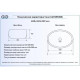 Накладная раковина Gid N9030b 48х34 белая овальная, цвет белый