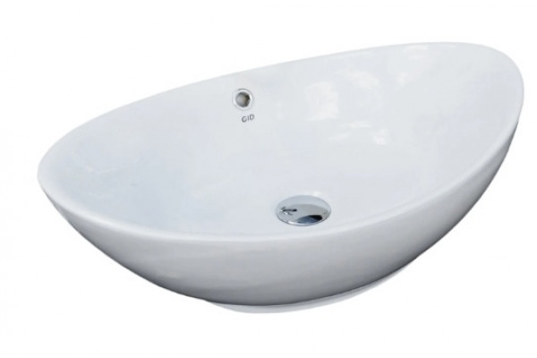 Накладная раковина Gid N9019 60х37 белая овальная, цвет белый