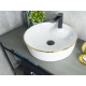 Накладная раковина Gid D1306h011 45х45 белая с золотом, круглая,  в современном стиле