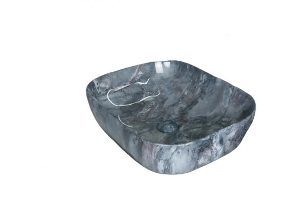 Накладная раковина Gid K397G124 50х40 под камень прямоугольная, цвет серый