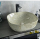 Накладная раковина Gid Mnc545 42.5х42.5 под камень квадратная, цвет бежевый