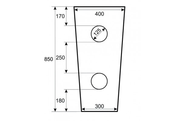 Напольная раковина Gid Nb130bg 40х40х85 черный графит круглая,  в современном стиле