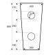 Напольная раковина Gid Nb131 40х40х84 белая  круглая, цвет белый