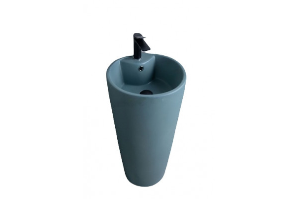 Напольная раковина Gid Nb131gm 40х40х84 зеленый хаки круглая,  в современном стиле