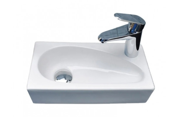 Подвесная раковина Gid N9265 40х20 белая прямоугольная, цвет белый