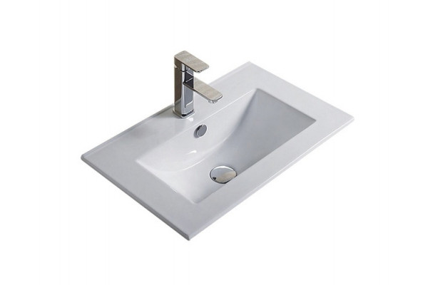 Встраиваемая сверху раковина Gid NYJ803-60 61х40 белая прямоугольная, цвет белый