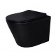 Подвесной унитаз Gid Tr2130bm микролифт черный, овальный, 36.5x48 см