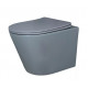 Подвесной унитаз Gid Tr2130Gm микролифт серый, овальный, 36.5x48 см