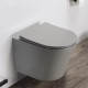 Подвесной унитаз Gid Tr2130Gm микролифт серый, овальный, 36.5x48 см