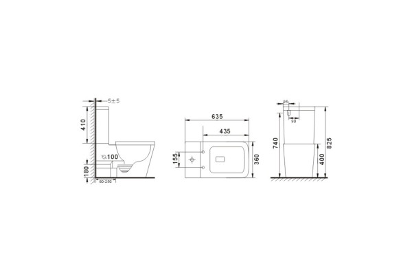 Напольный унитаз Gid Tr2170 микролифт белый, прямоугольный, 35x63.5 см