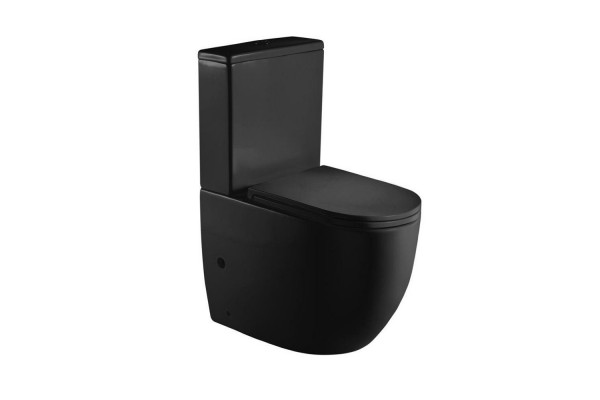 Напольный унитаз Gid Tr2177BL микролифт черный, овальный, 36x62 см