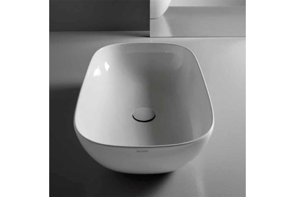 GLOBO T-Edge Раковина-чаша на столешницу 60Х38 H 16 см без отв под смеситель цвет белый B6R60.BI*0