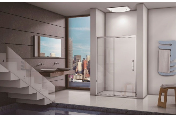 Душевая дверь в нишу Good Door Antares WTW-140-C-CH раздвижная, стекло прозрачное