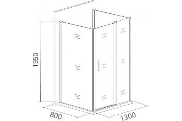 Душевой уголок Good Door Antares WTW+SP+SP 130х80х80х195 см прямоугольный, двери раздвижные