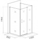 Душевой уголок Good Door Antares WTW+SP+SP 130х80х80х195 см прямоугольный, двери раздвижные