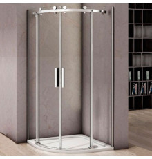 Душевой уголок Good Door Altair R-TD-100-C-CH четверть круга, двери раздвижные