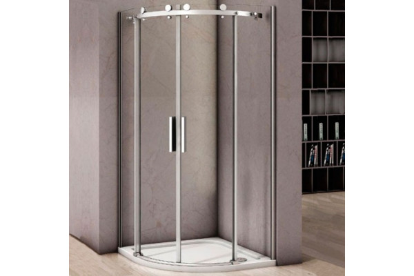Душевой уголок Good Door Altair R-TD-100-C-CH четверть круга, двери раздвижные