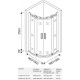 Душевой уголок Good Door Altair R-TD-100-C-CH четверть круга, двери раздвижные