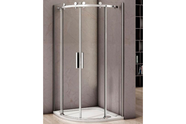 Душевой уголок Good Door Altair R-TD-100-C-CH четверть круга, двери раздвижные