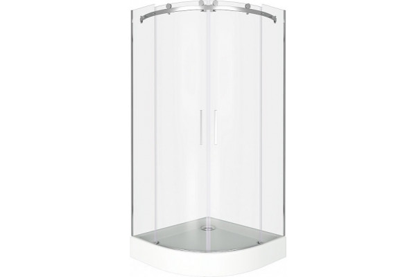 Душевой уголок Good Door Altair R-TD-100-C-CH четверть круга, двери раздвижные