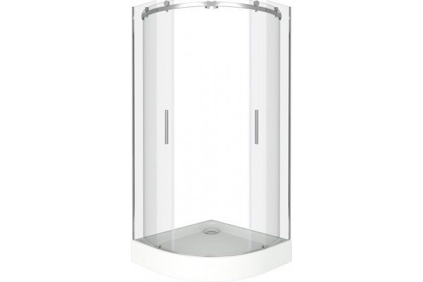 Душевой уголок Good Door Altair R-TD-100-C-CH четверть круга, двери раздвижные