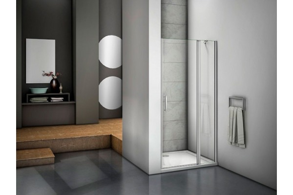 Душевая дверь в нишу Good Door Mokka WTW-130-C-WE 130 см распашная, стекло прозрачное