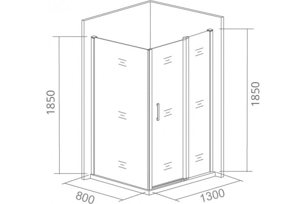 Душевой уголок Good Door Infinity WTW+SP-C-CH 130x80 прямоугольный, двери раздвижные