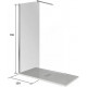 Душевая перегородка Good Door Walk in SP-120-C-CH 120х195 стекло прозрачное, профиль хром