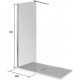 Душевая перегородка Good Door Walk in SP-100-C-CH 100х195 стекло прозрачное, профиль хром