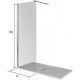 Душевая перегородка Good Door Walk in SP-90-C-CH 90х195 стекло прозрачное, профиль хром