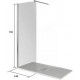 Душевая перегородка Good Door Walk in SP-140-C-CH 140х195 стекло прозрачное, профиль хром