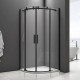 Душевой уголок Good Door Galaxy R-TD-90-C-B четверть круга, двери раздвижные