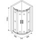 Душевой уголок Good Door Galaxy R-TD-90-C-B четверть круга, двери раздвижные