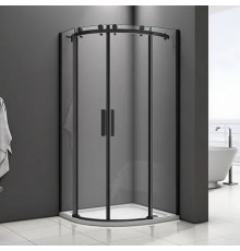 Душевой уголок Good Door Galaxy R-TD-100-C-B четверть круга, двери раздвижные