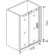 Душевая дверь в нишу Good Door Galaxy WTW-110-C-B профиль черный раздвижная, стекло прозрачное