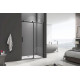 Душевая дверь в нишу Good Door Galaxy WTW-110-C-B профиль черный раздвижная, стекло прозрачное