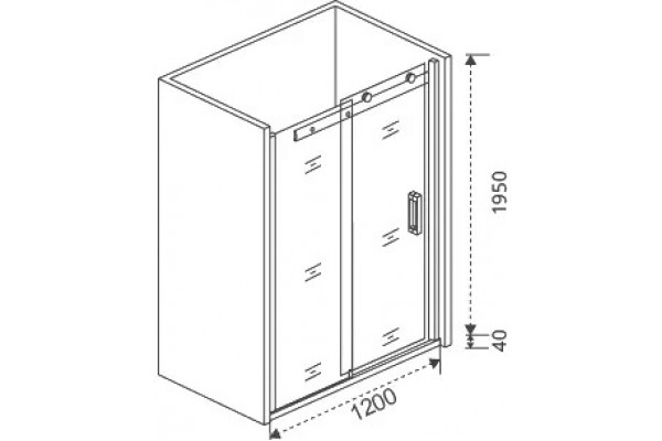 Душевая дверь в нишу Good Door Galaxy WTW-120-C-B профиль черный раздвижная, стекло прозрачное
