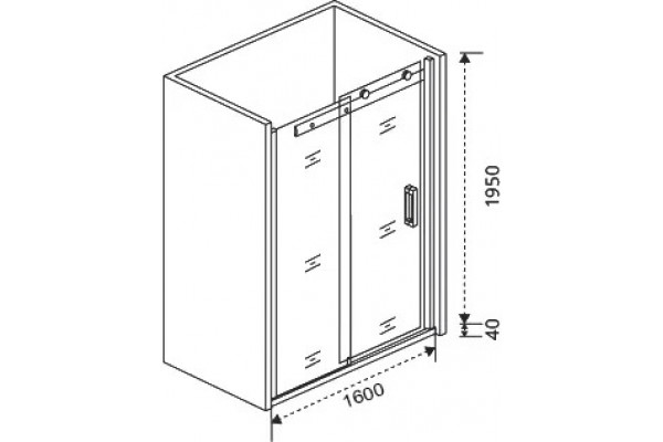 Душевая дверь в нишу Good Door Galaxy WTW-160-C-B профиль черный раздвижная, стекло прозрачное