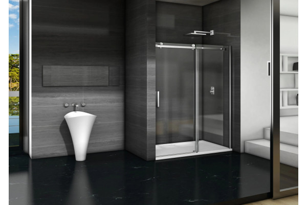 Душевая дверь в нишу Good Door Galaxy WTW-170-C-CH профиль хром раздвижная, стекло прозрачное