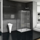 Душевой уголок Good Door Galaxy WTW+SP-C-CH 150x100, профиль хром, прямоугольный, двери раздвижные