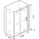 Душевой уголок Good Door Galaxy WTW+SP-C-CH 150x100, профиль хром, прямоугольный, двери раздвижные