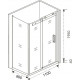Душевой уголок Good Door Galaxy WTW+SP-C-В 110x80, профиль черный, прямоугольный, двери раздвижные