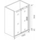 Душевая дверь в нишу Good Door Galaxy WTW-140-C-B профиль черный раздвижная, стекло прозрачное