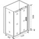 Душевой уголок Good Door Galaxy WTW+SP-C-В 110x90, профиль черный, прямоугольный, двери раздвижные