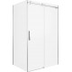 Душевой уголок Good Door Galaxy WTW+SP-C-В 110x90, профиль черный, прямоугольный, двери раздвижные