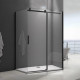 Душевой уголок Good Door Galaxy WTW+SP-C-В 110x100, профиль черный, прямоугольный, двери раздвижные