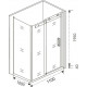 Душевой уголок Good Door Galaxy WTW+SP-C-В 110x100, профиль черный, прямоугольный, двери раздвижные